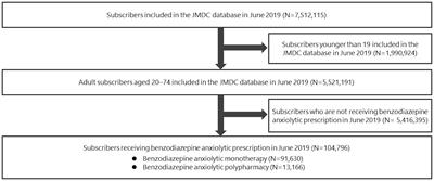 Association between benzodiazepine anxiolytic polypharmacy and concomitant psychotropic medications in Japan: a retrospective cross-sectional study